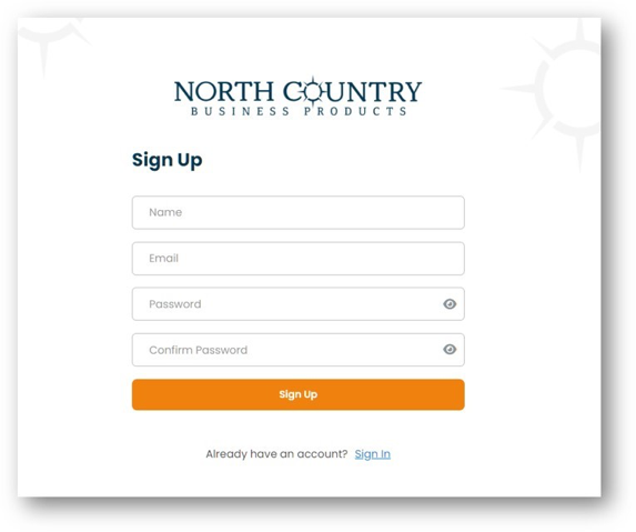 sign up form